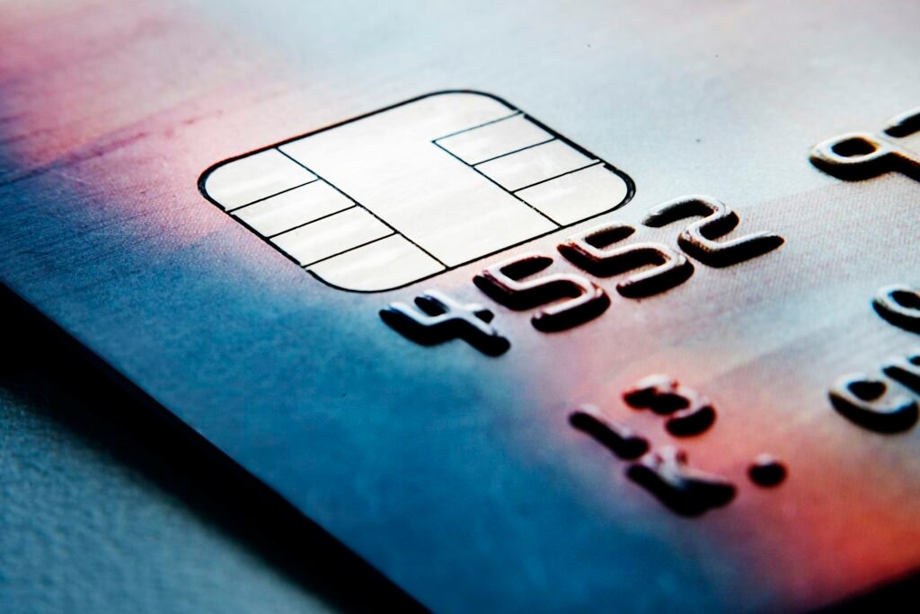 Closeup of credit cards